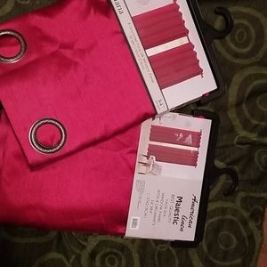 American Linen Majestic Faux Silk Panel Curtains